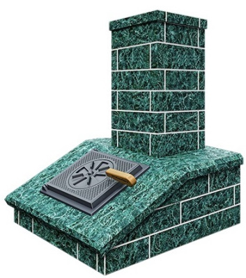 Облицовка на трубу (под шибер) Змеевик Классика Кирпич AVANGARD 24 М/П2 (115х540) (2 ярус) - купить в Краснодаре с доставкой по Краснодарскому краю!