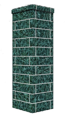 Облицовка на трубу (под шибер) Змеевик Классика Кирпич AVANGARD 24 М/П2 (115х790) (3 ярус) - купить в Краснодаре с доставкой по Краснодарскому краю!