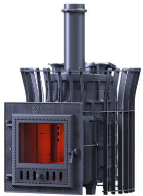 Печь Гефест AVANGARD ЗК 25 (М) Ураган в сетке Тюльпан