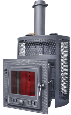 Печь Гефест AVANGARD ЗК 25 (М) Ураган круглая сетка