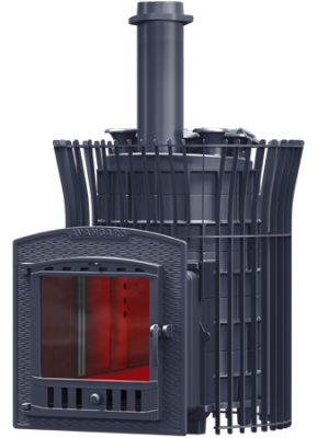 Печь Гефест AVANGARD ЗК 25 (П2) Ураган в сетке Тюльпан