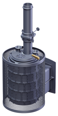 Печь Гефест AVANGARD ЗК 40 (П2) Ураган в круглой сетке - купить в Краснодаре с доставкой по Краснодарскому краю!