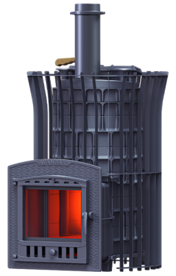 Печь Гефест AVANGARD ЗК 40 (П2) Ураган в сетке Тюльпан