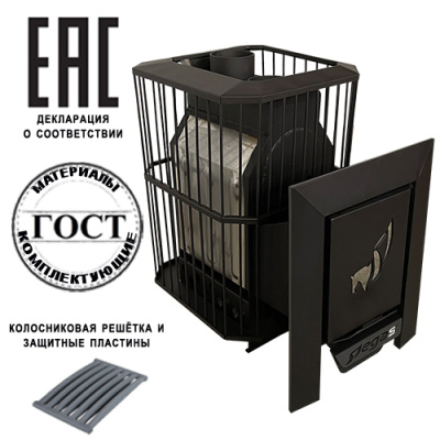 Печь для бани ПЕГАС 26 нерж. сетка (закрытая каменка)