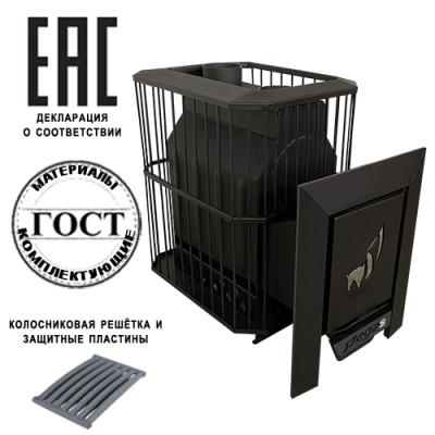 Печь для бани ПЕГАС 26 сетка (закрытая каменка)