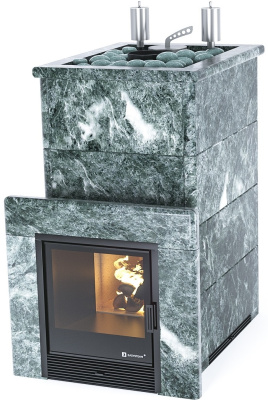 Печь "Геленджик" К в камне (Змеевик) - купить в Краснодаре с доставкой по Краснодарскому краю!