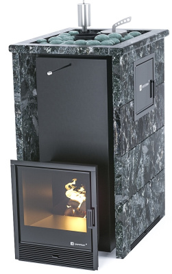 Печь "Геленджик" М2 в трехстороннем кожухе с открытым верхом (Пироксенит)