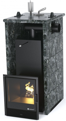 Печь "Сочи" в трехстороннем  кожухе с боковым подключением (Пироксенит) - купить в Краснодаре с доставкой по Краснодарскому краю!