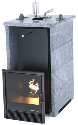 Печь "Сочи" в трехстороннем кожухе (Талькохлорит)