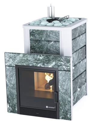 Печь Ялта 15 в камне (Змеевик) - купить в Краснодаре с доставкой по Краснодарскому краю!