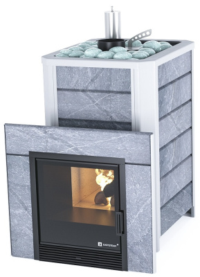 Печь Ялта 25 в камне (Талькохлорит)