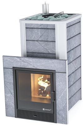 Печь Ялта 35 в камне (Талькохлорит)