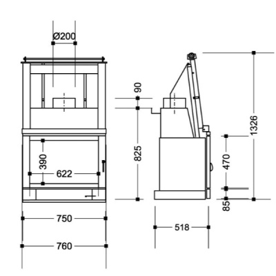 Каминная Топка 168C (Supra) - купить в Краснодаре с доставкой по Краснодарскому краю!