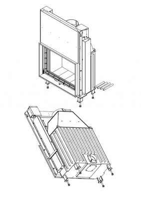 Каминная топка Fenix-900 с подъемным механизмом - купить в Краснодаре с доставкой по Краснодарскому краю!