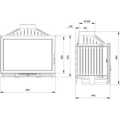 Каминная топка FG19 (Ferguss) - купить в Краснодаре с доставкой по Краснодарскому краю!