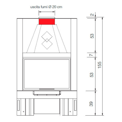 Каминная топка IC TEKNO 1N (EdilKamin) - купить в Краснодаре с доставкой по Краснодарскому краю!