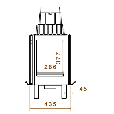 Каминная топка LCI 11 GDF, ДВУСТОРОННЯЯ - купить в Краснодаре с доставкой по Краснодарскому краю!