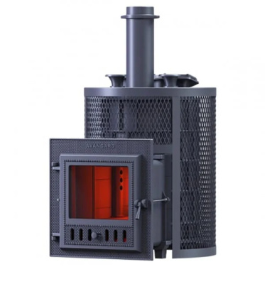 Печь Гефест Авангард ЗКН 25 (П2) Ураган в круглой сетке (Каменка Нержавейка) - купить в Краснодаре с доставкой по Краснодарскому краю!